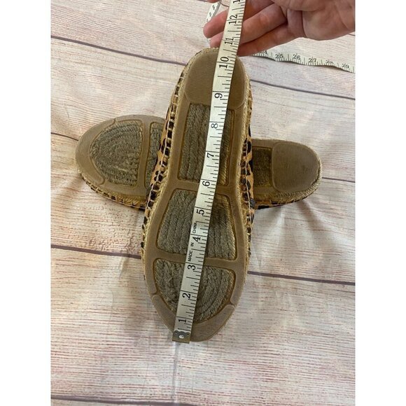 Tory Burch Women's Pony Hair Leopard Oscelot Espadrille Flats - 9 1/2 - Picture 8 of 10